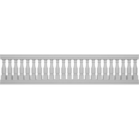 Ekena Millwork Fiberthane Hamilton Balustrade Railing Kit Style J (6 7/8" On-Center Spacing to Pass 4" Sphere Code) BALK37X156HMJ